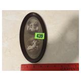 2 Matted Cupid Prints in Oval Frame