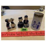 Vintage Holland Figures, S & P & Cannister