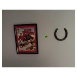 Red Ryder Framed Ad & Horseshoe