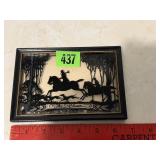 Vintage Reverse Painted "The Chase"