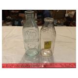 2 Vintge Milk Bottles