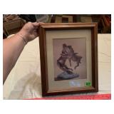 Print of "Fighting Stallions" Statue at Crazy Ho
