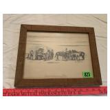 Framed Jim Savage Print of Cowboys