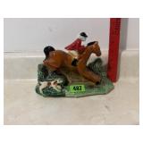 Vintage Pottery Horse & Rider Planter