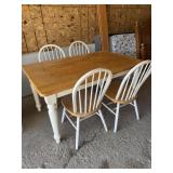Wooden Table and 4 Chairs