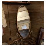 Large Metal Framed Mirror, Freestanding