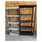 (2) plasstic Storage Shelves