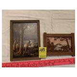 2 Framed Outdoor/Native American Pictures