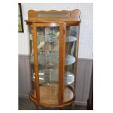 Curved Glass China Cabinet 