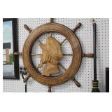 Carved Ship Wheel 