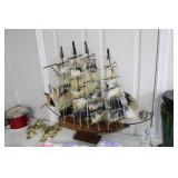 Wood Ship with Horn Sails
