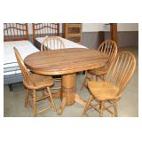 Oak Pub Table & Stools