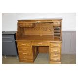 Oak Roll Top Desk 