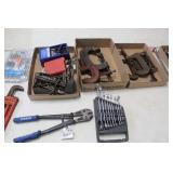 Bolt Cutter, Drill Bits, Clamps