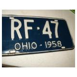 Old Ohio License Plates