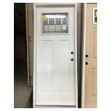 32' LH Patina Leaded Craftsman Ext Door 32' LH Patina Leaded Craftsman Ext Door