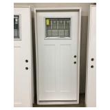 36' LH Patina Leaded Craftsman Ext Door 36' LH Patina Leaded Craftsman Ext Door