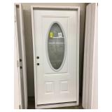 36' RH Zinc Leaded Oval Exterior Door 36' RH Zinc Leaded Oval Exterior Door