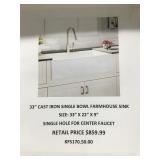 33in cast iron single bowl farmhouse sink 33in cast iron single bowl farmhouse sink