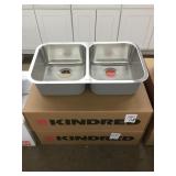 8' Kindred Double Bowl SS Kitchen Sink 8' Kindred Double Bowl SS Kitchen Sink