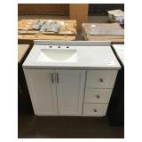 36 1/2in x 19in vanity w/ top 36 1/2in x 19in vanity w/ top
