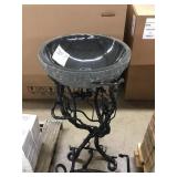 Marble Vessel Sink w/ Wrought Iron Stand Marble Vessel Sink w/ Wrought Iron Stand