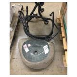 Marble Vessel Sink w/ Wrought Iron Stand Marble Vessel Sink w/ Wrought Iron Stand
