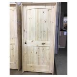 36' x 80' RH Knotty Pine Arch Top Door 36' x 80' RH Knotty Pine Arch Top Door