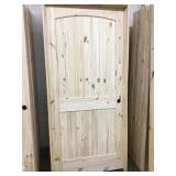36' x 80' LH Knotty Pine Arch Top Door 36' x 80' LH Knotty Pine Arch Top Door