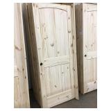 32' x 80' RH Knotty Pine Arch Top Door 32' x 80' RH Knotty Pine Arch Top Door