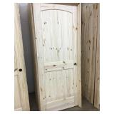 32' x 80' LH Knotty Pine Arch Top Door 32' x 80' LH Knotty Pine Arch Top Door