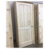 32' x 80' LH Knotty Pine Arch Top Door 32' x 80' LH Knotty Pine Arch Top Door