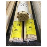 1/2in x 1/2in Clear Pine 1/4 Round x's 740/LF 1/2in x 1/2in Clear Pine 1/4 Round x's 740/LF