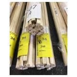 1/2in x 1/2in Clear Pine 1/4 Round x's 900/LF 1/2in x 1/2in Clear Pine 1/4 Round x's 900/LF
