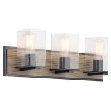 Kichler 45544DAG 22' 3 Bulb Vanity Light Gray Kichler 45544DAG 22' 3 Bulb Vanity Light Gray