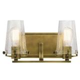 Kichler 45296NBR Two Bulb Vanity Light Natural Bra Kichler 45296NBR Two Bulb Vanity Light Natural Bra
