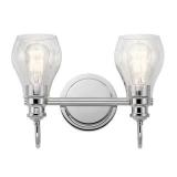 Kichler 45391CH 2 Bulb Chrome Vanity Light x2 Kichler 45391CH 2 Bulb Chrome Vanity Light x2