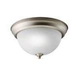 Kichler 10835NI One Bulb Flush Mount Light x2 Kichler 10835NI One Bulb Flush Mount Light x2