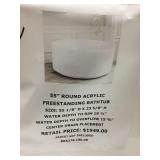 55 inch round acrylic freestanding bathtub 55 inch round acrylic freestanding bathtub
