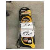 Job Site Tape Measures x2 Job Site Tape Measures x2