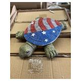Patriotic Turtle Garden Stones x4 Patriotic Turtle Garden Stones x4