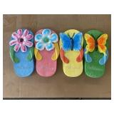 Decorative garden flip flops X8 Decorative garden flip flops X8