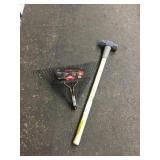 8lb sledge hammer & rake head one money
