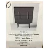 Mid century modern Two drawer nightstand x2