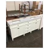 72"x 22" Double vanity w/top & backsplash DAMAGE