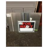 For Rent Signs & Metal Sheets for One Money