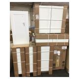 7 piece white cabinets sold one money