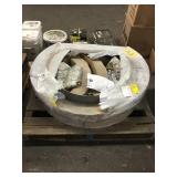 45" Round Stone Fire Pit w/ Metal Insert