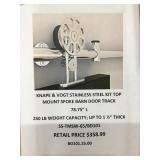 Top mount spoke barn door track