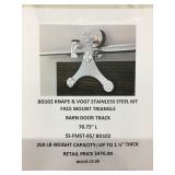 Face mount triangle barn door track